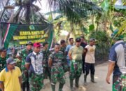 Karya Bakti TNI, Kodim 0806/Trenggalek Bangun Jalan Beton di Desa Tegaren